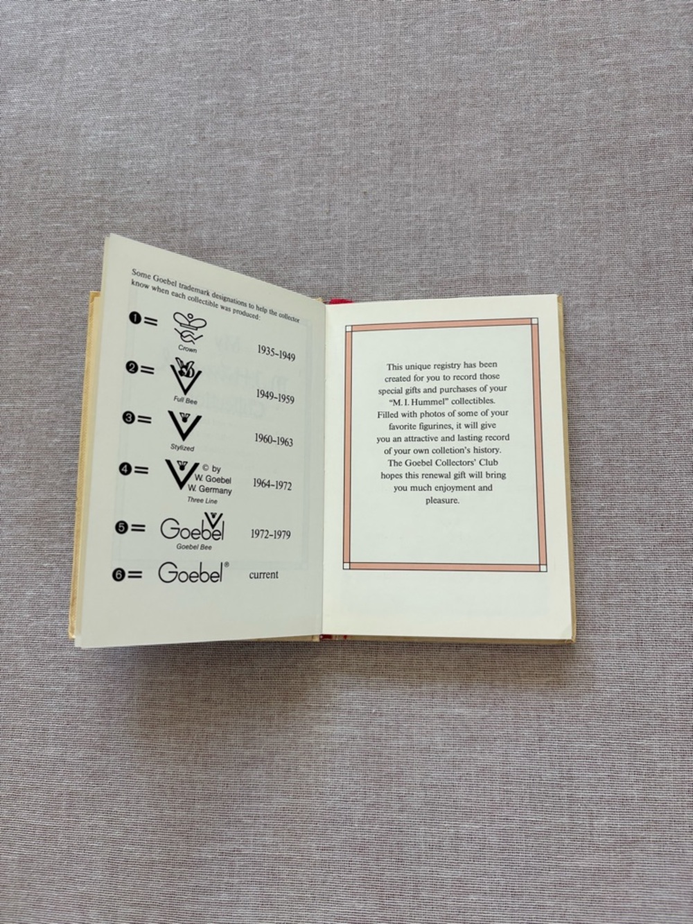 Goebel Cream and Red Collectors Registry Book - Picture 7 of 13